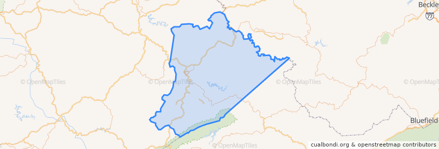 Mapa de ubicacion de Pike County.