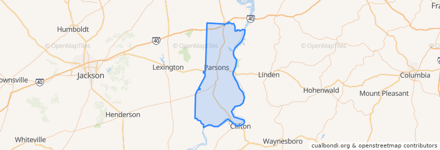 Mapa de ubicacion de Decatur County.