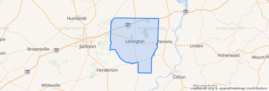 Mapa de ubicacion de Henderson County.