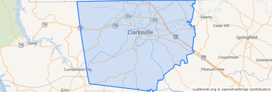 Mapa de ubicacion de Montgomery County.