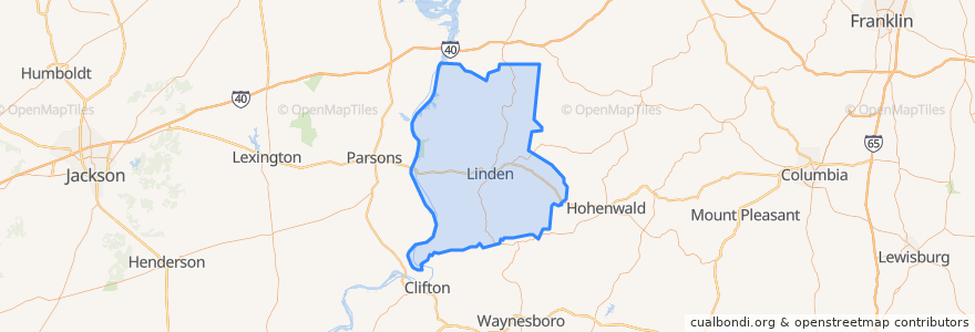 Mapa de ubicacion de Perry County.