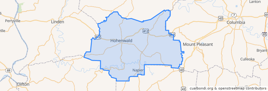 Mapa de ubicacion de Lewis County.