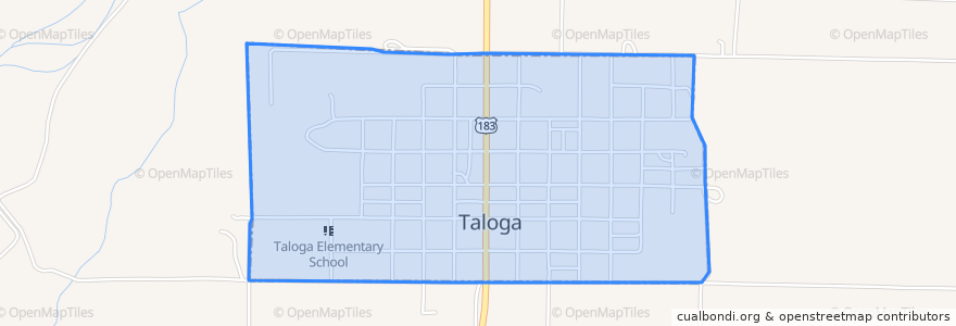 Mapa de ubicacion de Taloga.