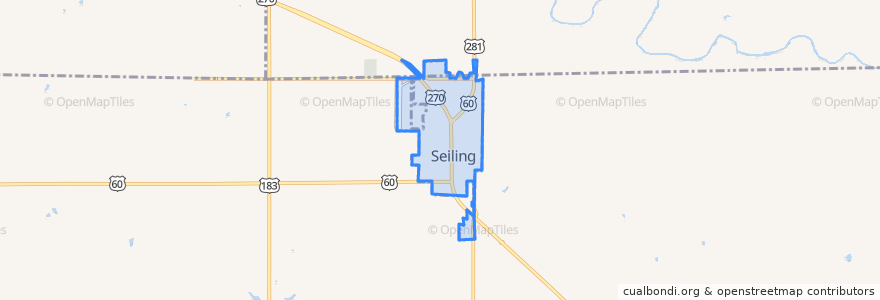 Mapa de ubicacion de Seiling.