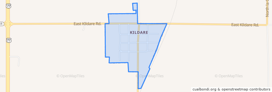 Mapa de ubicacion de Kildare.