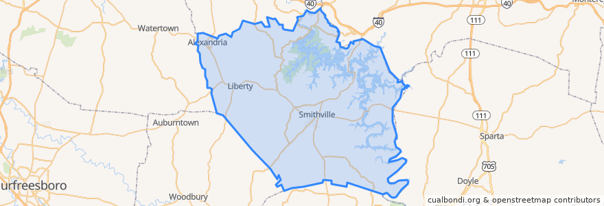 Mapa de ubicacion de DeKalb County.