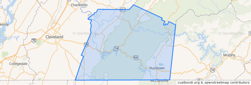 Mapa de ubicacion de Polk County.
