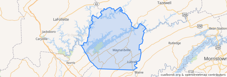 Mapa de ubicacion de Union County.