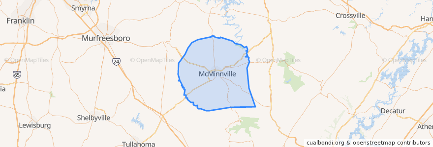 Mapa de ubicacion de Warren County.