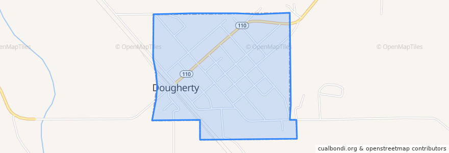 Mapa de ubicacion de Dougherty.