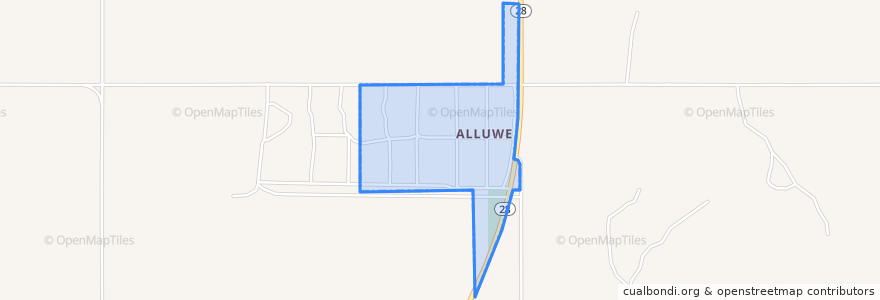 Mapa de ubicacion de New Alluwe.