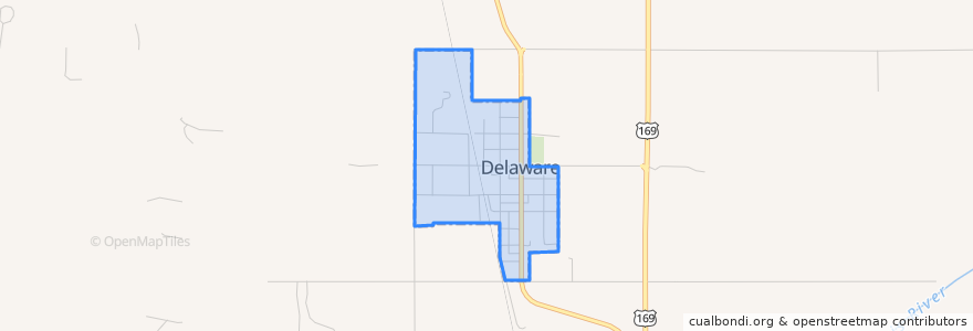 Mapa de ubicacion de Delaware.