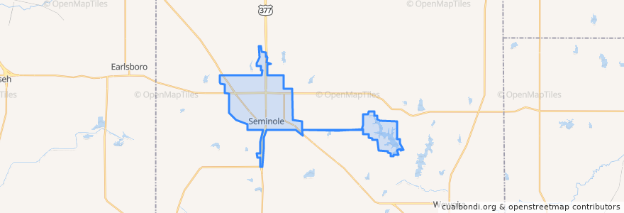 Mapa de ubicacion de Seminole.