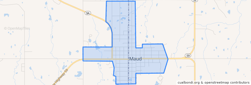 Mapa de ubicacion de Maud.