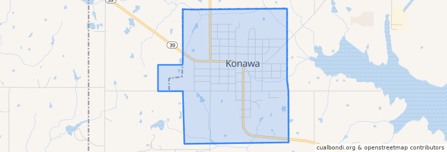 Mapa de ubicacion de Konawa.