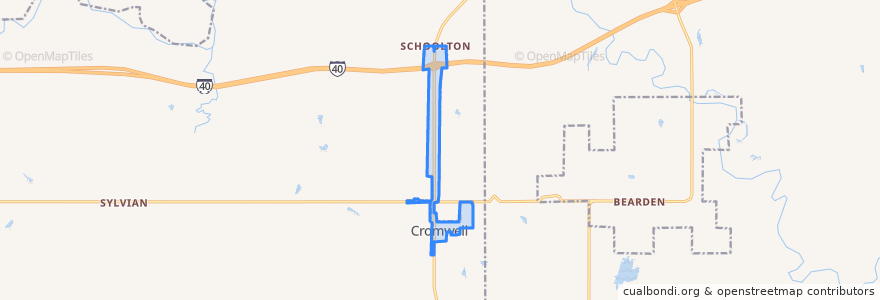 Mapa de ubicacion de Cromwell.