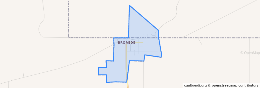 Mapa de ubicacion de Bromide.