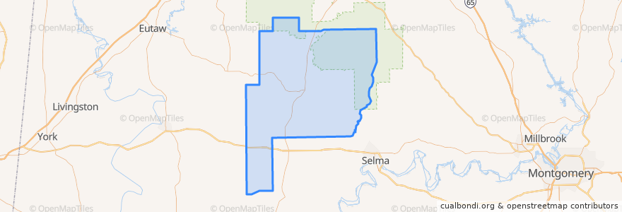 Mapa de ubicacion de Perry County.