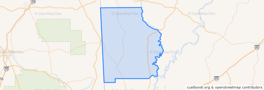 Mapa de ubicacion de Washington County.