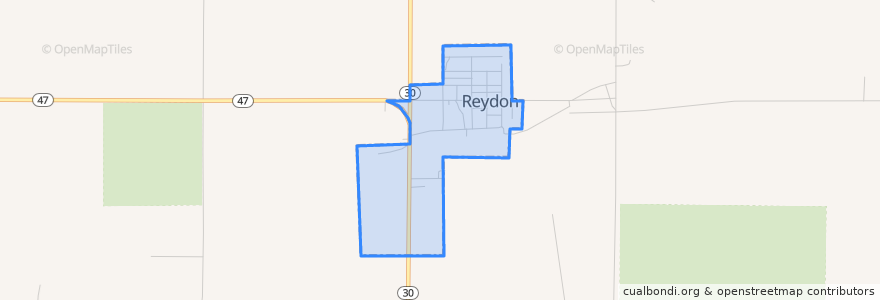 Mapa de ubicacion de Reydon.