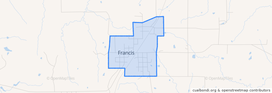 Mapa de ubicacion de Francis.