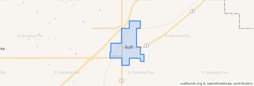 Mapa de ubicacion de Roff.