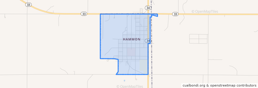 Mapa de ubicacion de Hammon.