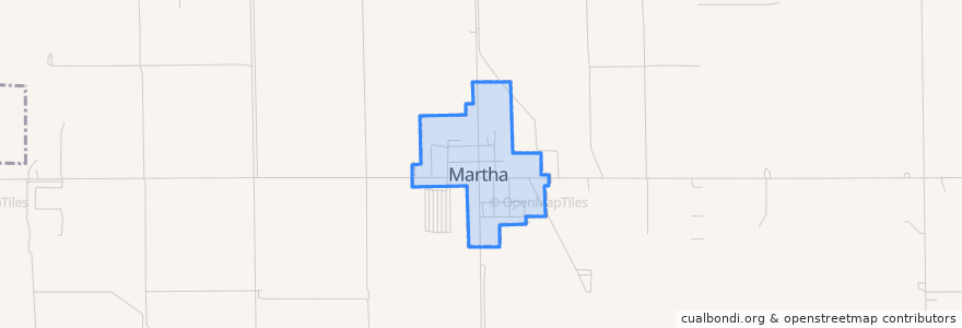 Mapa de ubicacion de Martha.