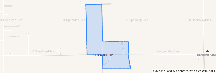 Mapa de ubicacion de Friendship.
