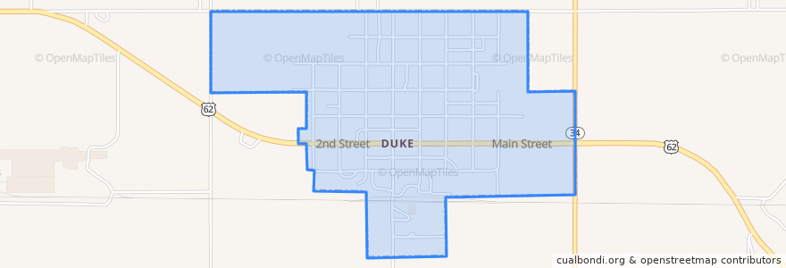 Mapa de ubicacion de East Duke.