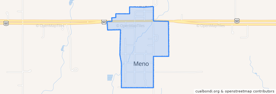 Mapa de ubicacion de Meno.