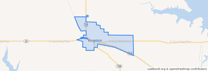 Mapa de ubicacion de Kingston.