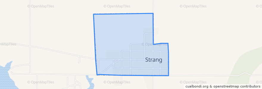 Mapa de ubicacion de Strang.