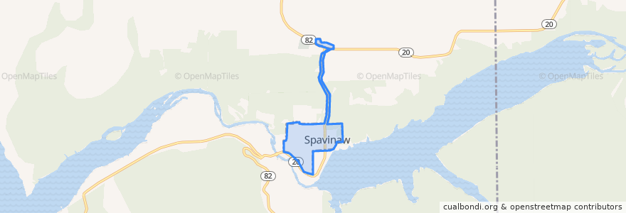 Mapa de ubicacion de Spavinaw.