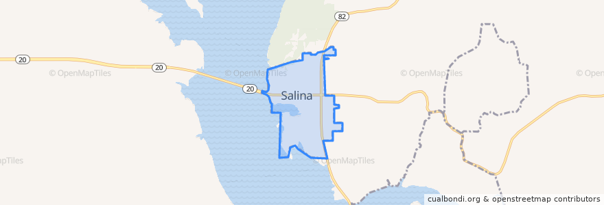 Mapa de ubicacion de Salina.