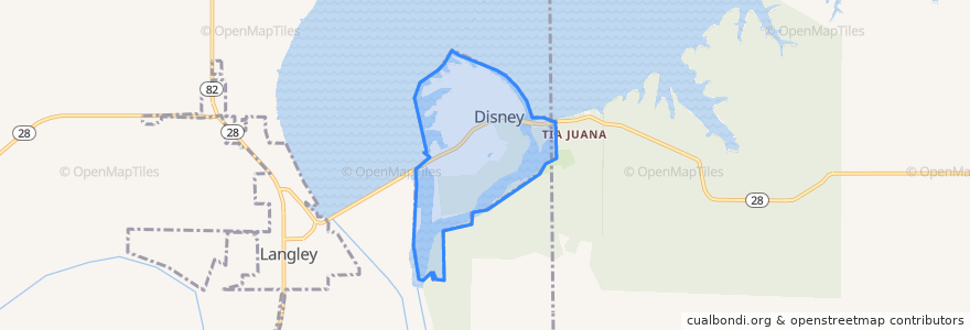 Mapa de ubicacion de Disney.
