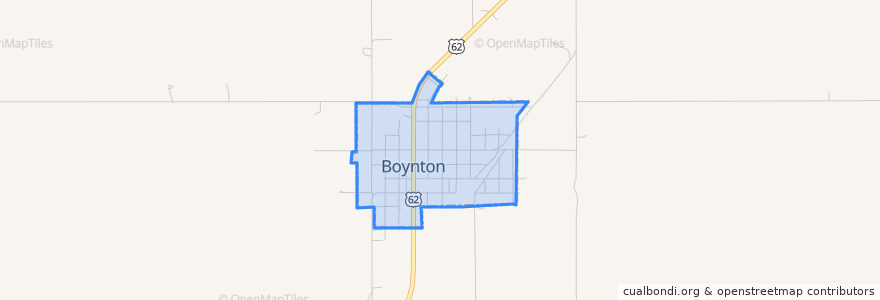 Mapa de ubicacion de Boynton.