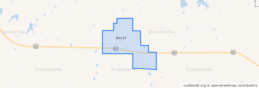 Mapa de ubicacion de Boley.