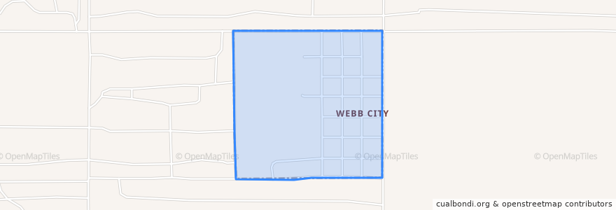 Mapa de ubicacion de Webb City.