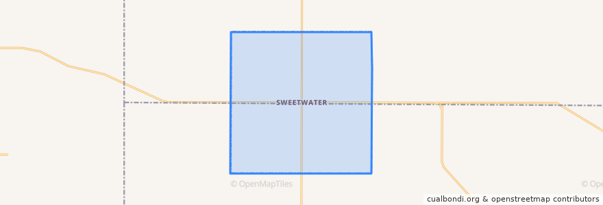 Mapa de ubicacion de Sweetwater.