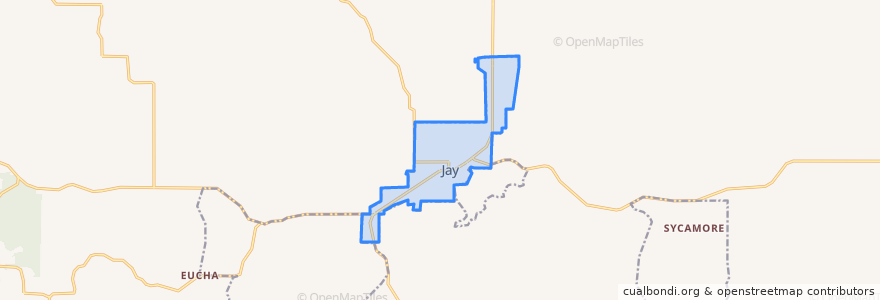 Mapa de ubicacion de Jay.