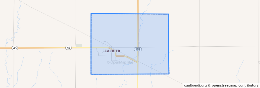 Mapa de ubicacion de Carrier.