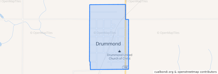 Mapa de ubicacion de Drummond.