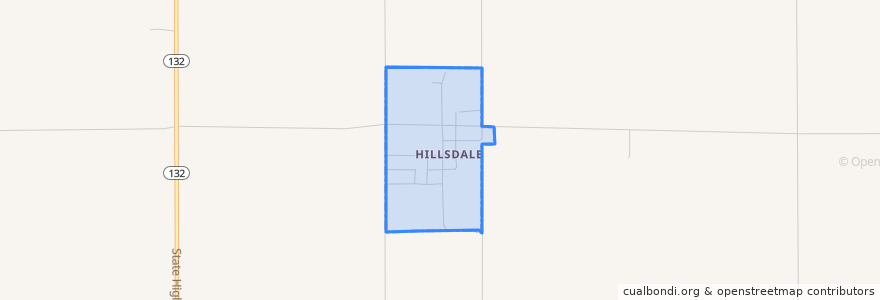 Mapa de ubicacion de Hillsdale.