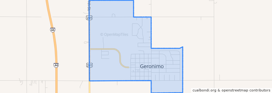 Mapa de ubicacion de Geronimo.