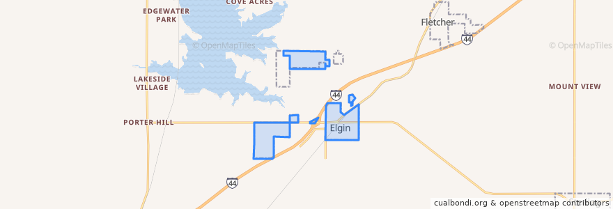 Mapa de ubicacion de Elgin.