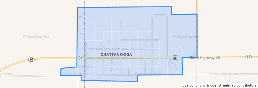 Mapa de ubicacion de Chattanooga.