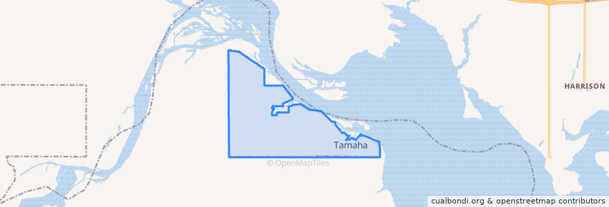 Mapa de ubicacion de Tamaha.