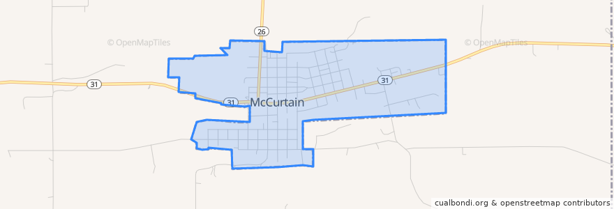 Mapa de ubicacion de McCurtain.