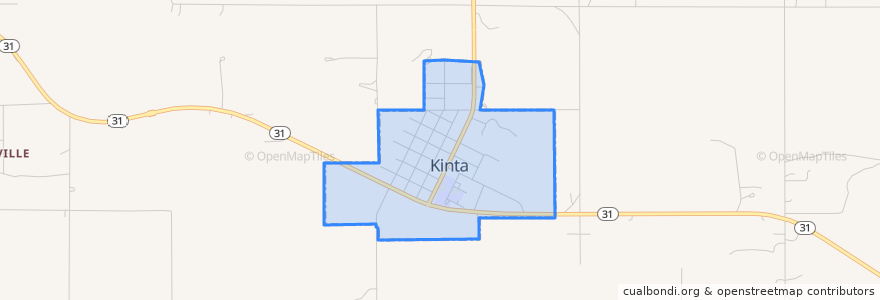 Mapa de ubicacion de Kinta.